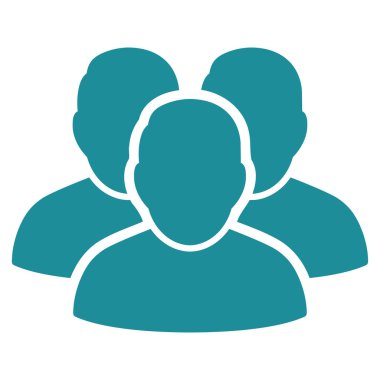 Kullanıcı grubu düz vektör simgesi