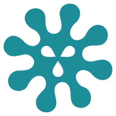 Virüs düz vektör simgesi