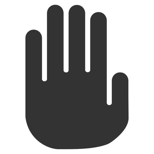 Zastavit rukou plochý vektorové ikony — Stockový vektor