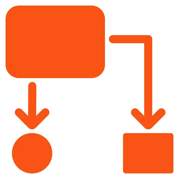 Diagrama de flujo Icono de vector plano — Vector de stock