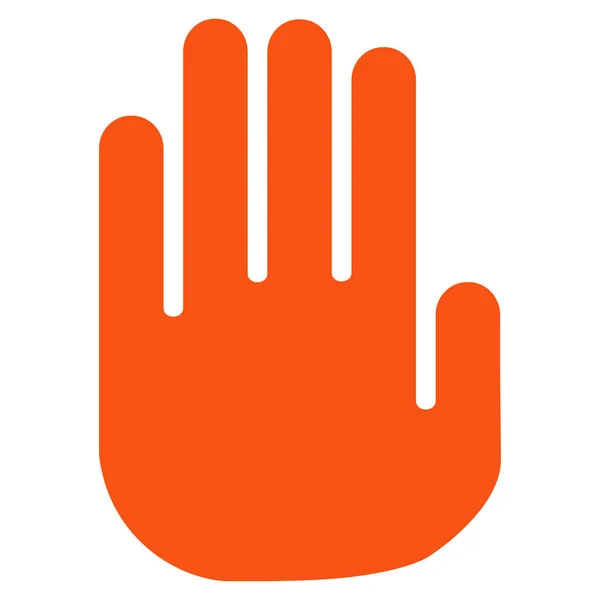Stop ikona dłoni płaskie wektor — Wektor stockowy