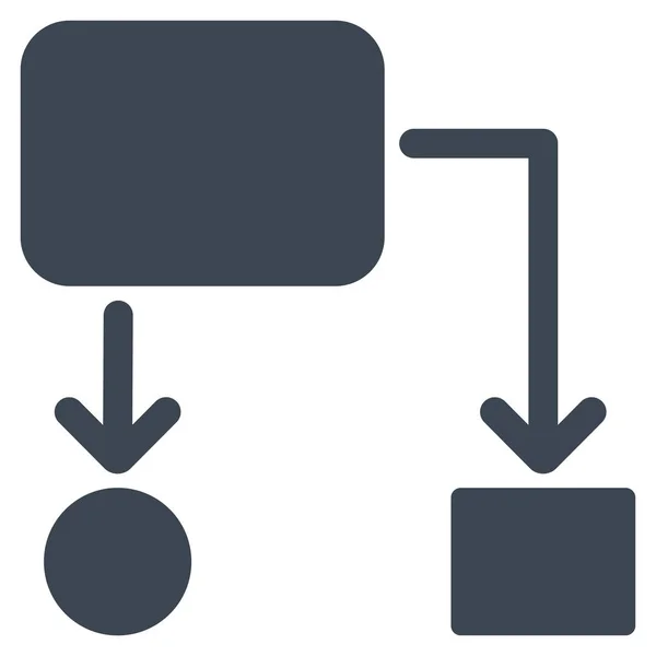 Stroomschema platte Vector Icon — Stockvector