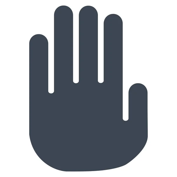 Stop Hand flache Vektor-Symbol — Stockvektor