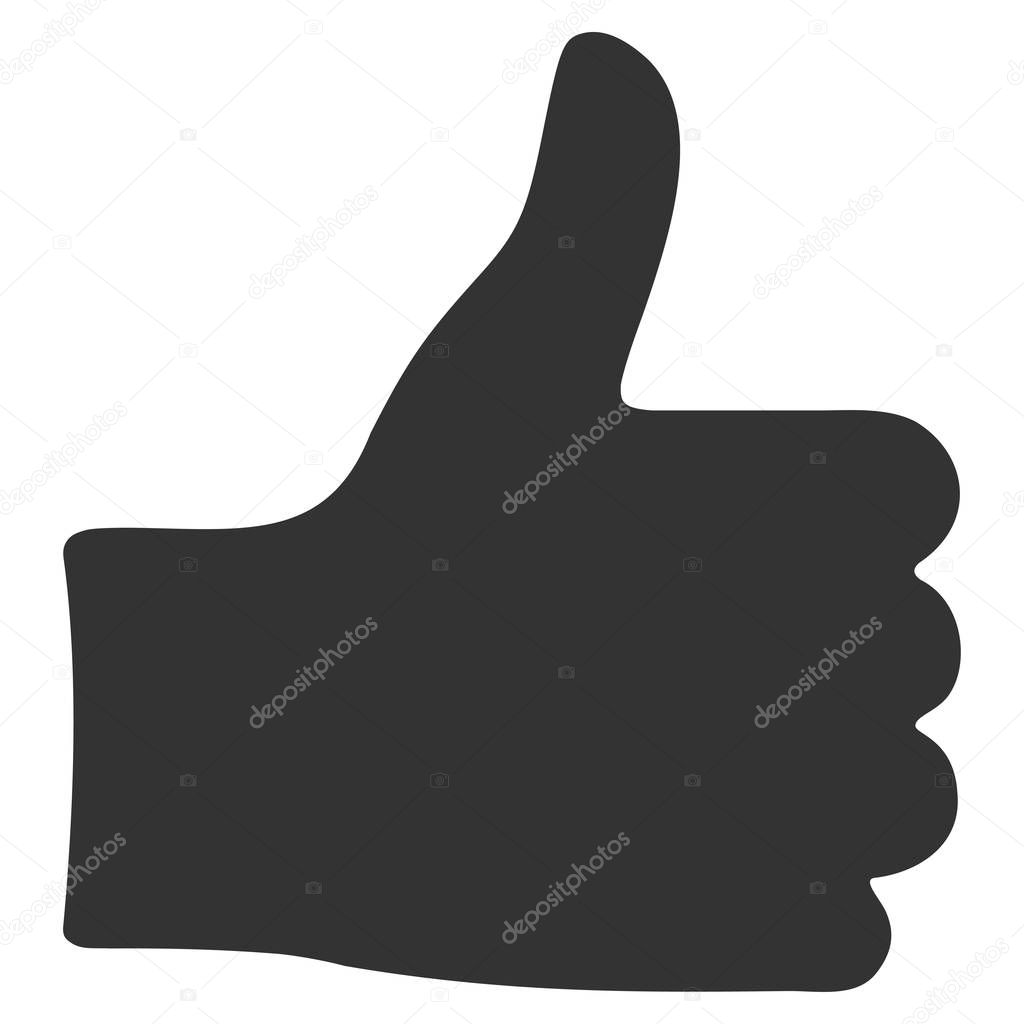 Thumb Up Flat Vector Icon