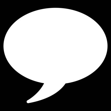 İleti balon düz vektör simgesi