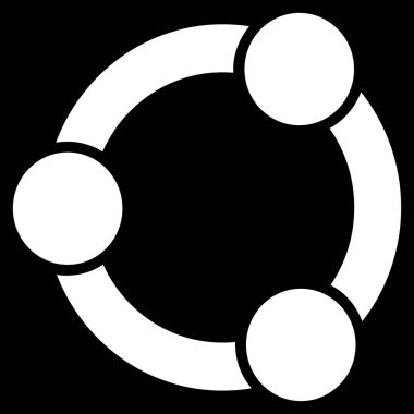 Ağ ilişkileri vektör simge düz