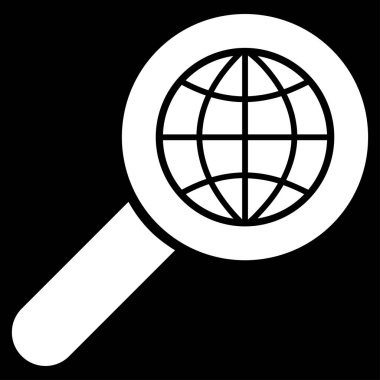 Arama dünya yer düz vektör simgesi