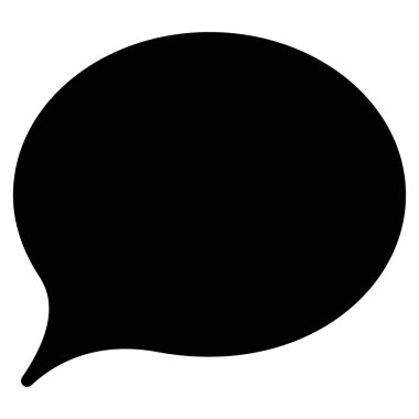 İpucu balonu düz vektör simgesi