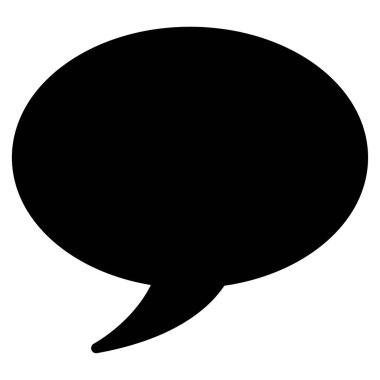 İleti balon düz vektör simgesi