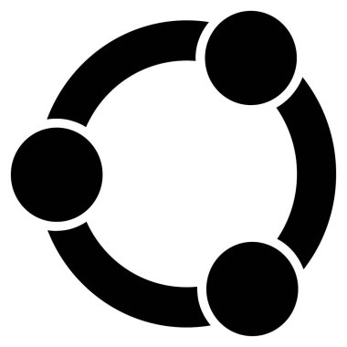 Ağ ilişkileri vektör simge düz