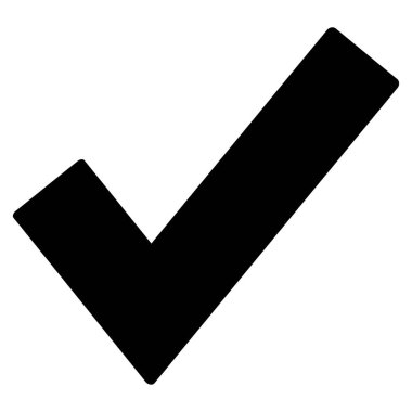 Tamam kene düz vektör simgesi