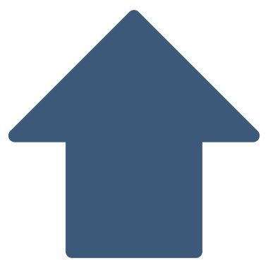 Düz vektör simge yukarı ok