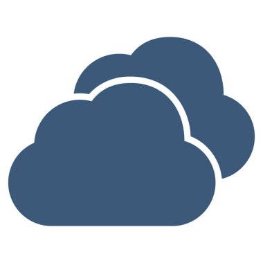 bulutlar düz vektör simgesi