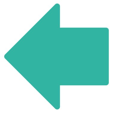 Ok sol düz vektör simgesi