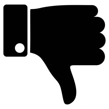 Başparmak düz vektör simgesi