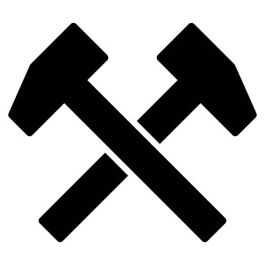 Çalışma çekiç düz vektör simgesi