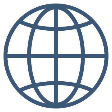 dünya düz vektör simgesi