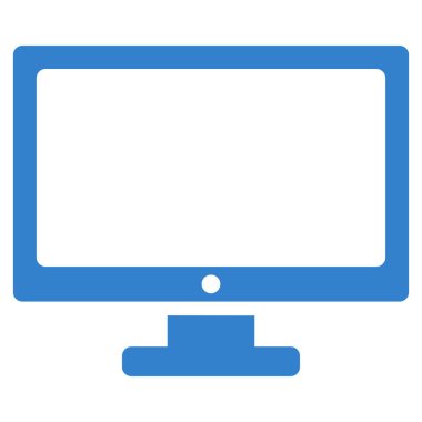 Bilgisayar düz vektör simge görüntüle