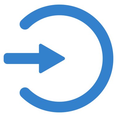 Giriş düz vektör simgesi