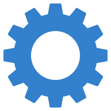 dişli düz vektör simgesi