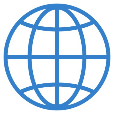 dünya düz vektör simgesi