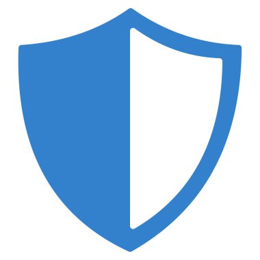 kalkan düz vektör simgesi