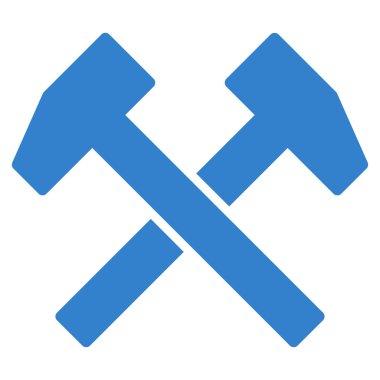 Çalışma çekiç düz vektör simgesi