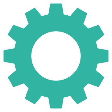 dişli düz vektör simgesi