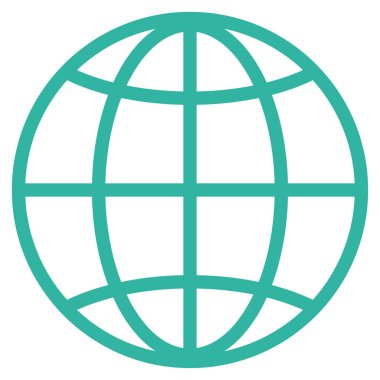 dünya düz vektör simgesi