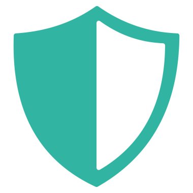 kalkan düz vektör simgesi