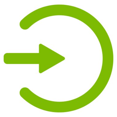 Giriş düz vektör simgesi