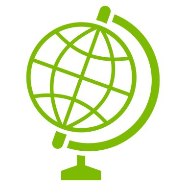 Küresel düz vektör simgesi