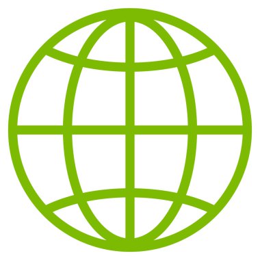 dünya düz vektör simgesi