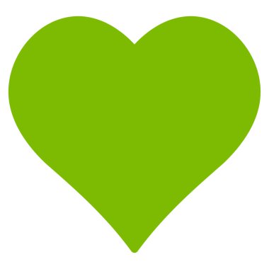 aşk kalp düz vektör simgesi