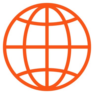 dünya düz vektör simgesi