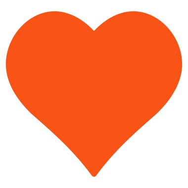 aşk kalp düz vektör simgesi