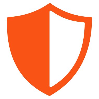 kalkan düz vektör simgesi