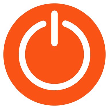 Güç düz vektör simge açmak