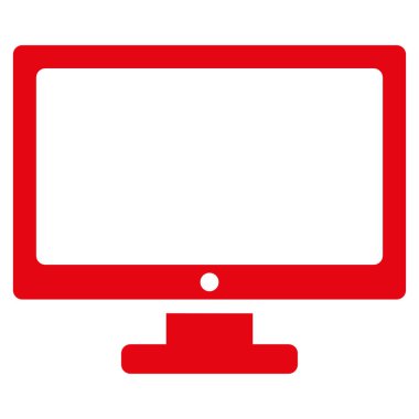 Bilgisayar düz vektör simge görüntüle