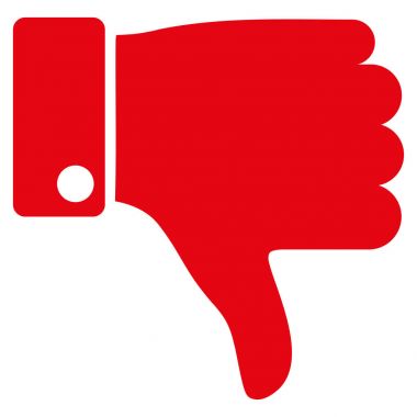 Başparmak düz vektör simgesi