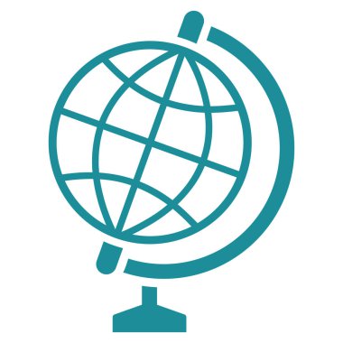 Küresel düz vektör simgesi