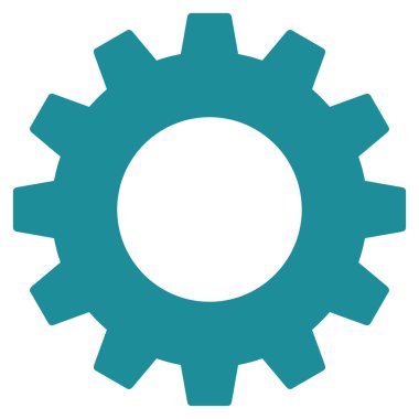 dişli düz vektör simgesi