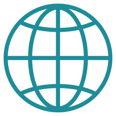 dünya düz vektör simgesi