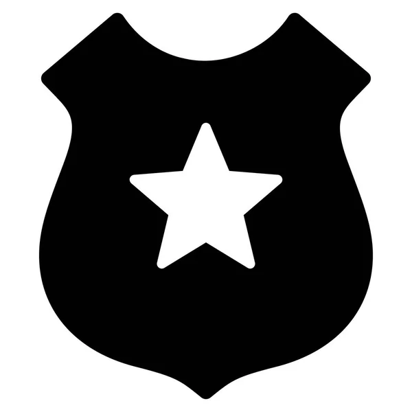 Escudo de policía plano Vector icono — Archivo Imágenes Vectoriales
