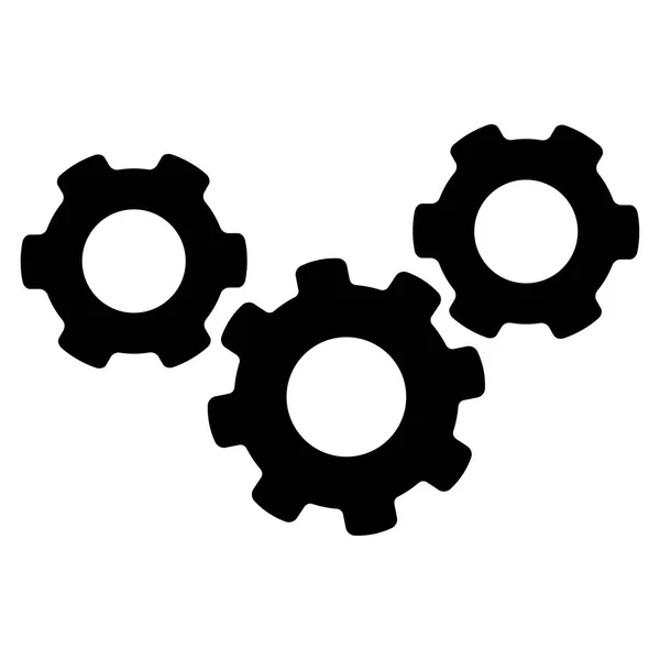 System Gears Flat Vector Icon — Stock Vector