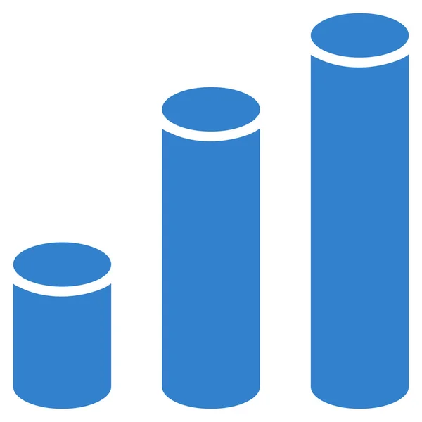 가로 막대형 차트 실린더 평면 벡터 아이콘 — 스톡 벡터