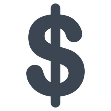 Dolar düz vektör simgesi