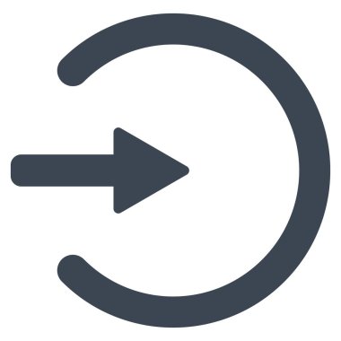 Giriş düz vektör simgesi