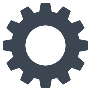 dişli düz vektör simgesi