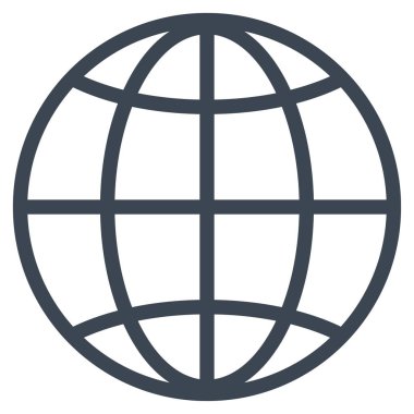 dünya düz vektör simgesi